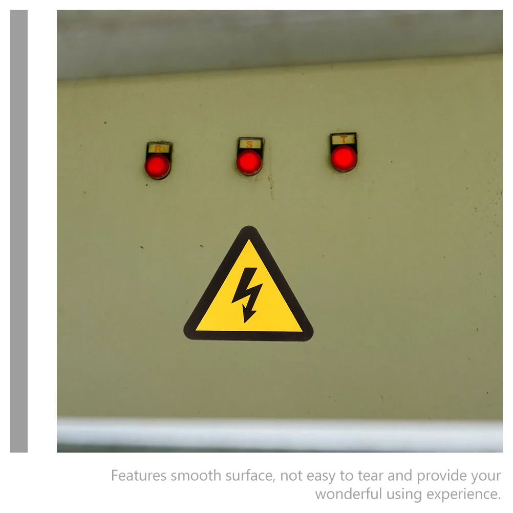 25 Sheets Electric Shock Warning Sticker Easy Peel Quick Install Electric Panel Labels Caution Safety Decals for Indoor Outdoor