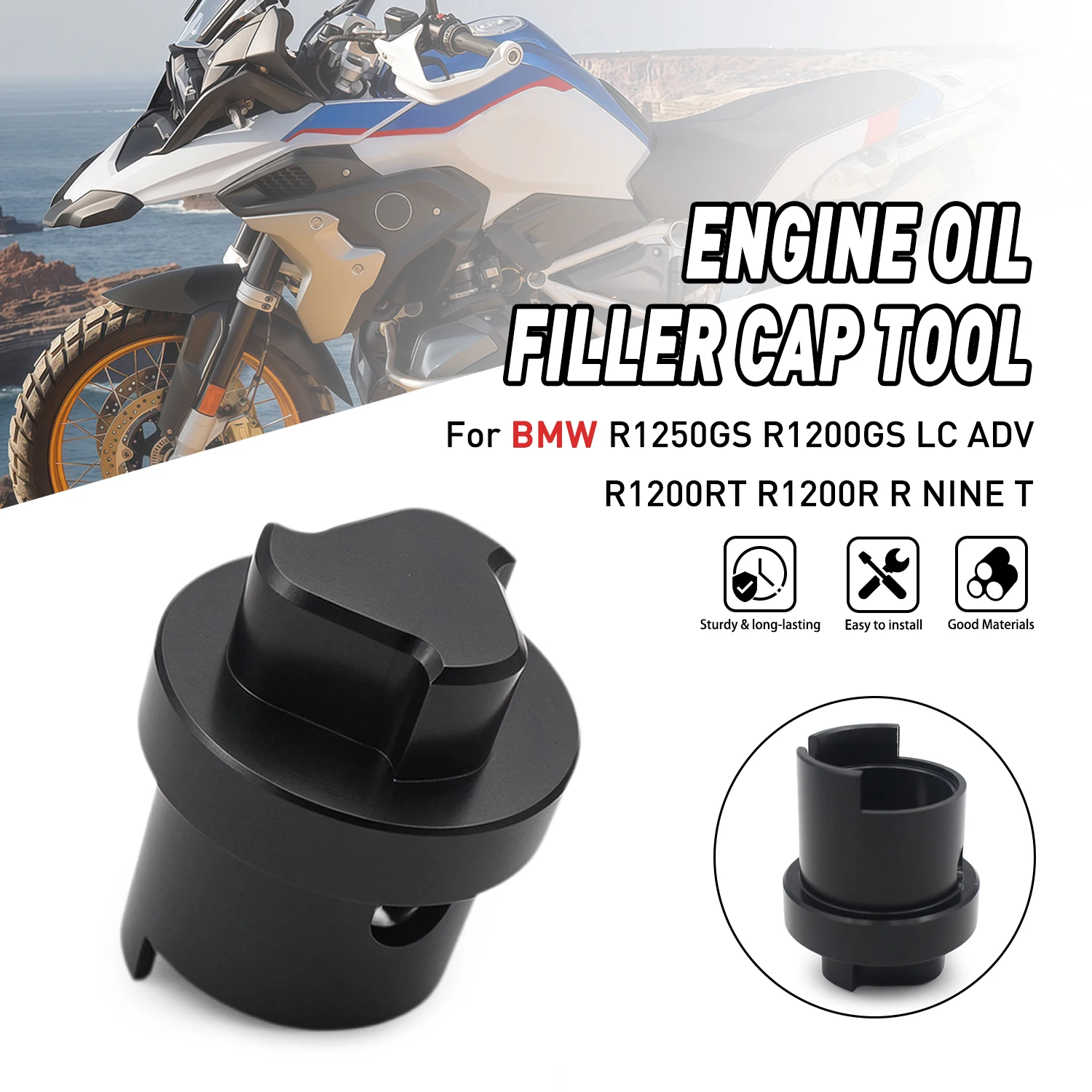Motorcycle For BMW R1250GS R1200GS ADV R1200RT ST R1200R R NINE T Engine Oil Filler Cap Tool Wrench Removal Puller Spark Plug