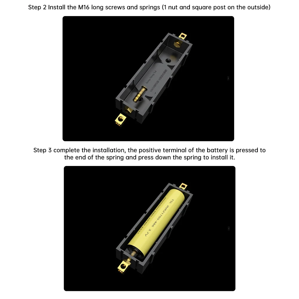 21700 18650 Batteriehalter Aufbewahrung Lötfreie Lithiumbatterie Aufbewahrungsbox Power Bank Case DIY Splicable Batterie Slot – Detail 7
