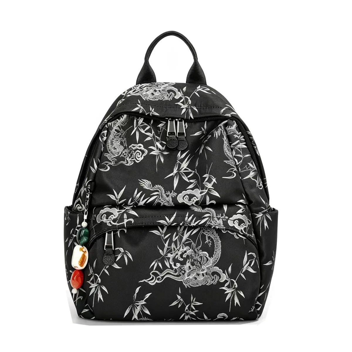 Lightweight Women Backpack Chinese Style Daypack for Young Gilrs Multi-pocket Travel School Backpack for College Daily Use