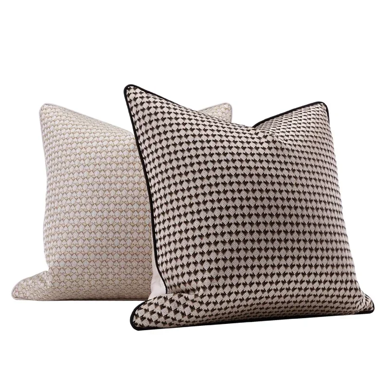 American Style Silver Cushion Cover Geometric Pillow Case Modern House High Tasting Sofa Chair Art Room Bedding Coussin