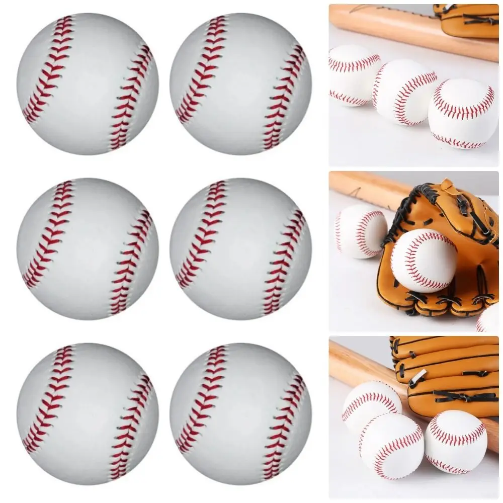 Game Training PVC Baseball Rubber Inner Hard Baseball Solid Foam Bouncy Ball Outdoor Baseball Ball for Adults Children