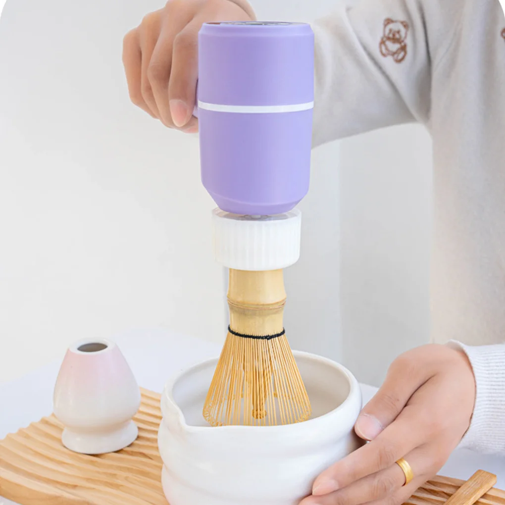 Electric Bamboo Whisk Matcha Brush 3 Gears Adjustable Quickly Whisking Matcha Tool Home DIY Tea-Making Tools Type-C Charging