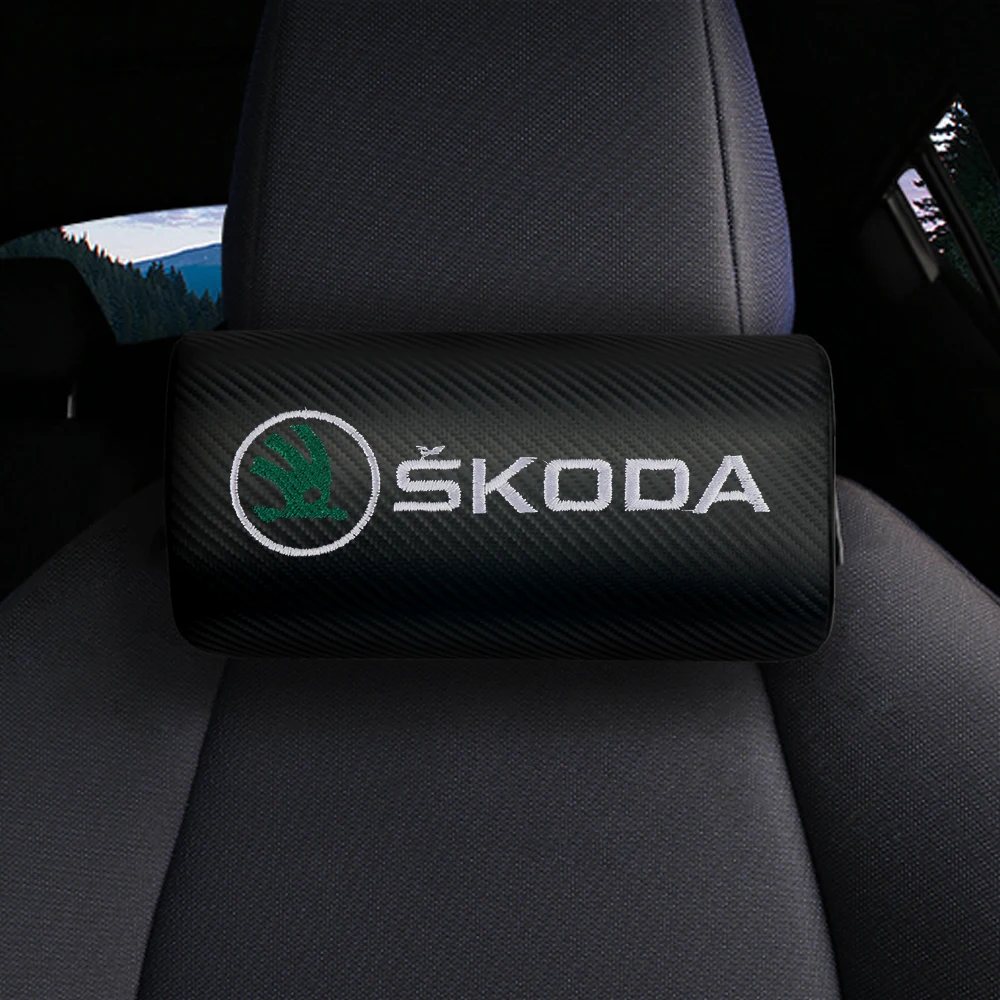 Car Accessories Seat Head Neck Rest Massage Headrest For Skoda Fabia Kodiaq Kamiq Superb Yeti Octavia Enyaq Rapid Karoq Derivati