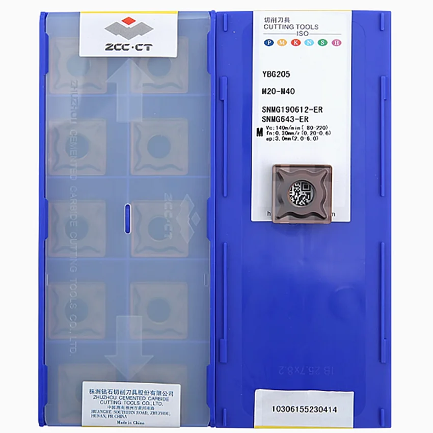

SNMG190612-ER YBG205/SNMG190612-ER YBM253/SNMG190612-ER YBM151 ZCC.CT SNMG643 CNC blade carbide inserts turning insert 10pcs/box