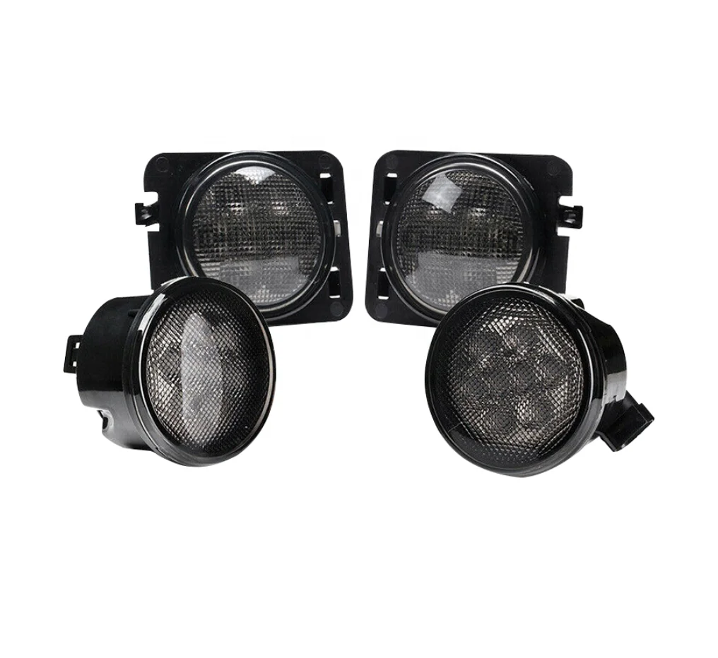 

For 2007-2018 Jeep Wrangler Jk LED Front Grill Signal Light + Fender Flares Lamp