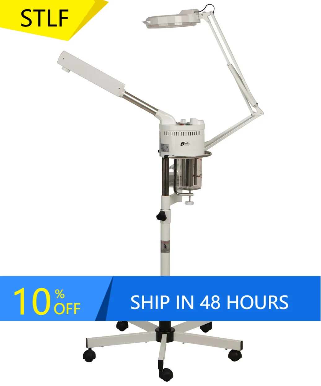 

STLFHot Cold Spray Led Light Professional Face Steamer With Magnifying Led Lamp Face Steamer Facial Spa