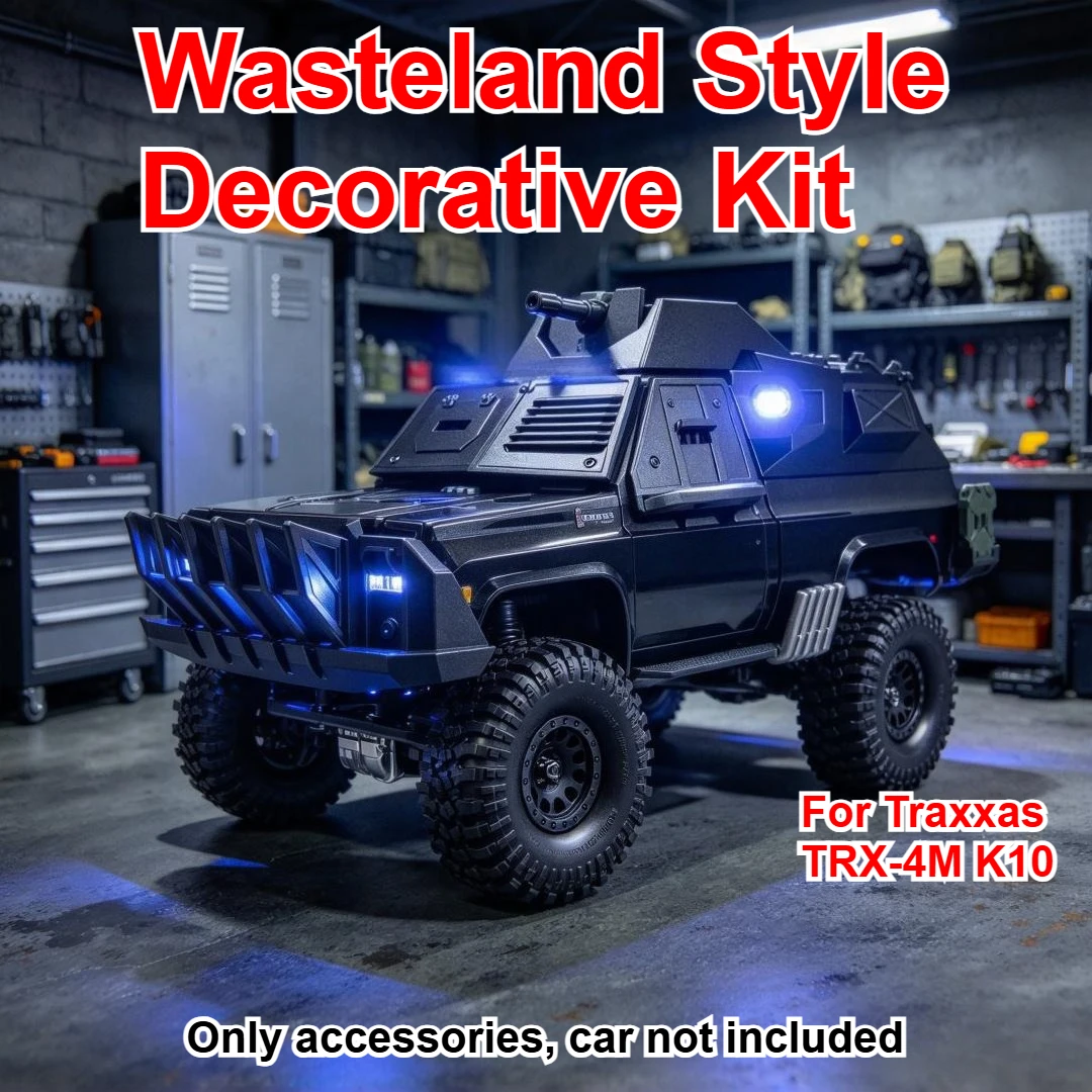For Traxxas TRX-4M K10 1/18 RC Pickup Truck Vehicle Wasteland Style Kit Custom Model Number Decorative Styling Upgrade Parts
