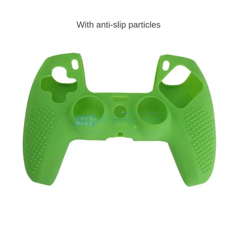1/2 قطعة المضادة للانزلاق رصع المياه الطباعة المطاط غطاء سيليكون الجلد ل PS5 Dualsense تحكم مع الإبهام السيطرة x2