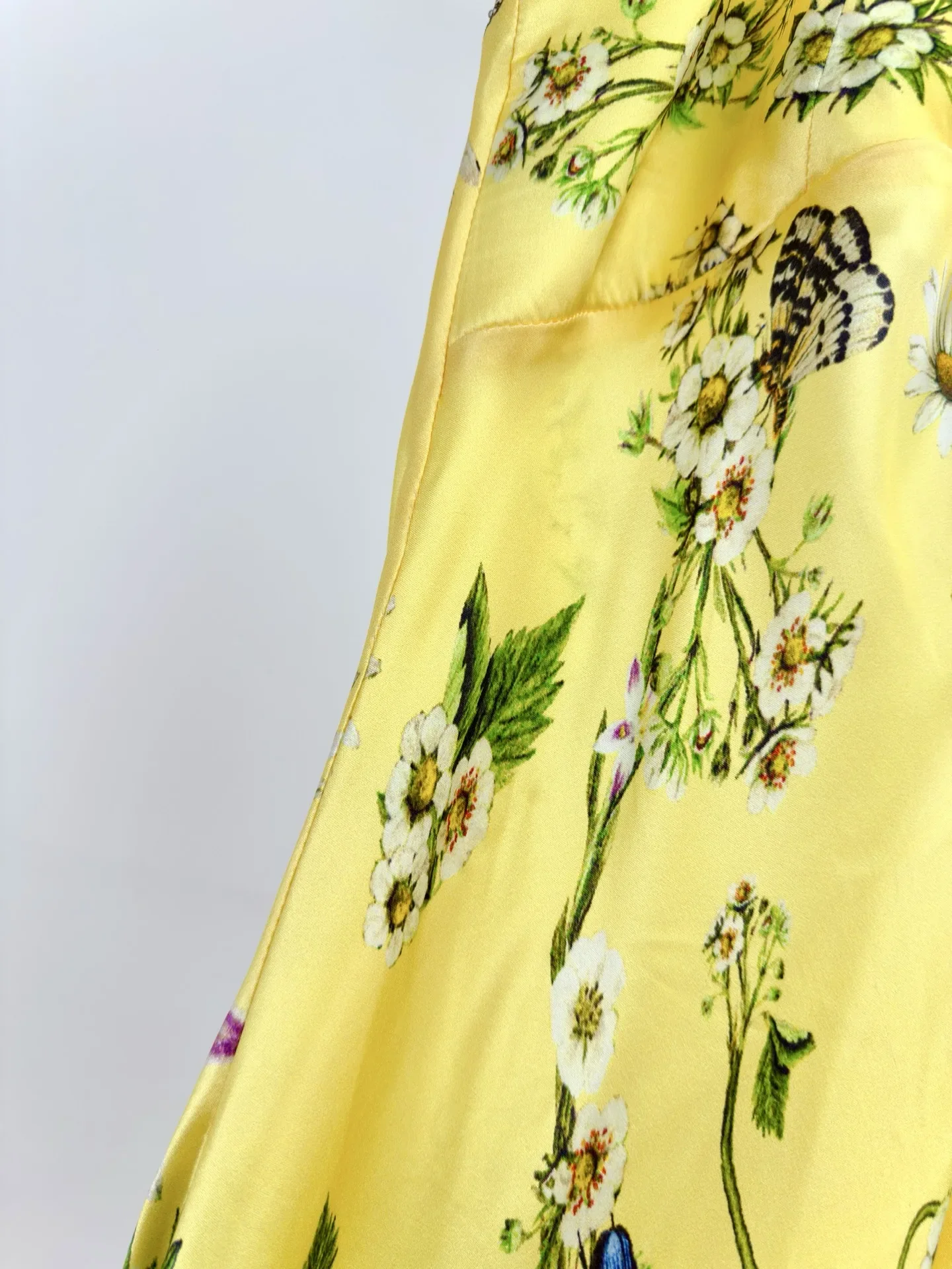 100% Zijde Vrouwen Kristal Kralen Maxi Jurk Halter V-hals Mouwloos Backless Hoge Taille Elegante Dames Sling Gewaad