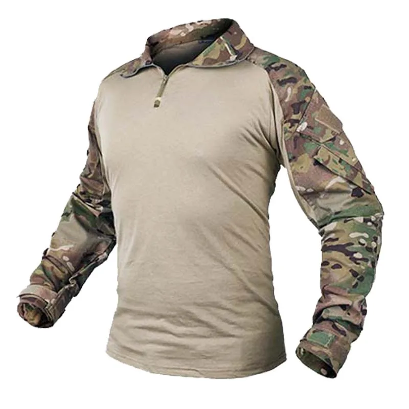 

Outdoor G3 Tactical Hiking T-Shirts Combat Shirts CP Camo Long Sleeve Hunting Shirt Cotton Sport Men Clothes Windproof