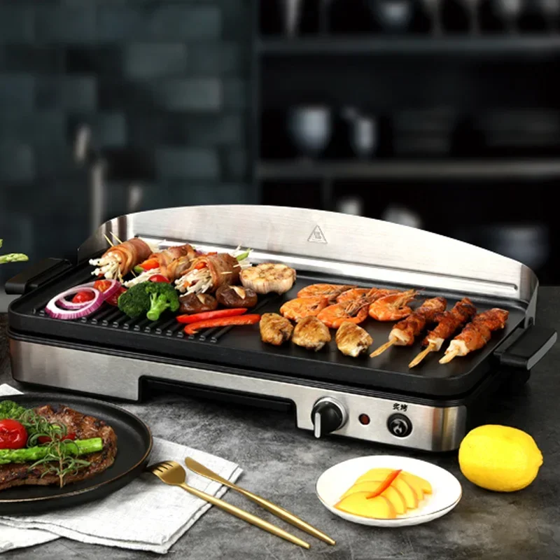 Griddle electric griddle teppanyaki commercial household grilled steak machine desktop griddle Korean frying pan