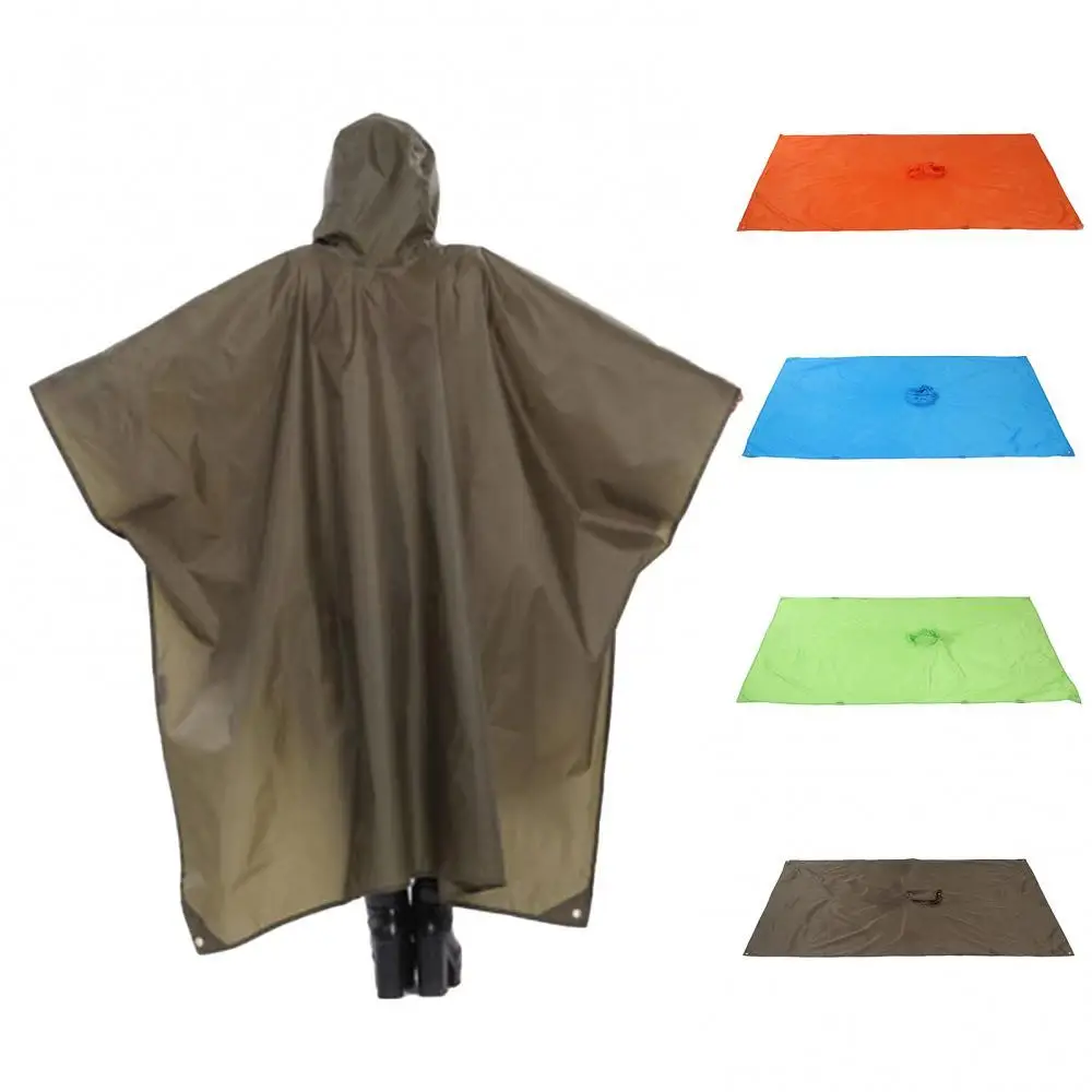 Hot New Multi-function Unisex Unisex Multi-function Waterproof Raincoat Backpack Raincover Poncho Picnic Mat Cushion Ground Mats