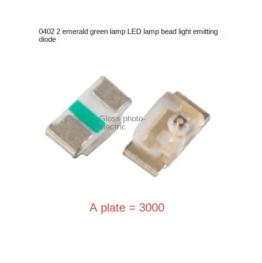 0402 Green LED Light Bead 1005 High Bright Emerald Green Light, Dark Green Light SMD LED Indicator Light Emitting