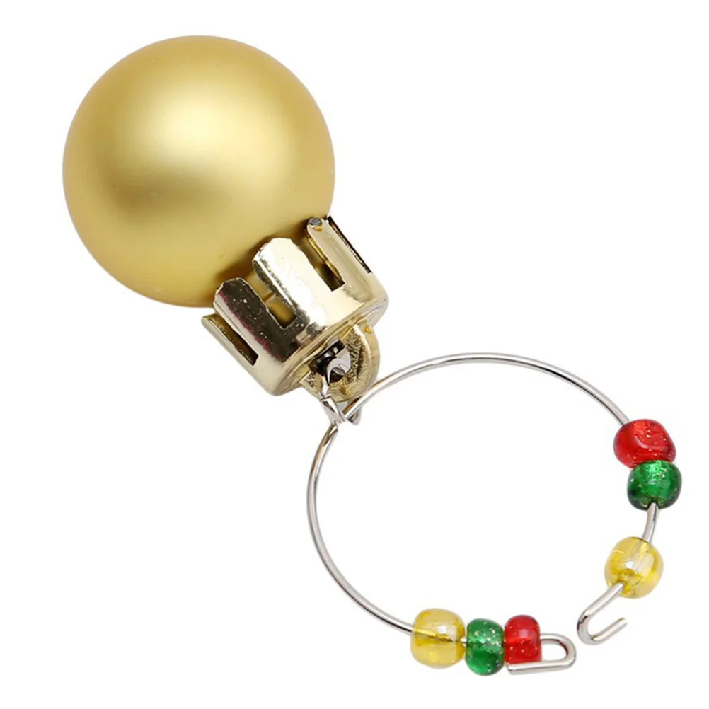 

6Pcs Christmas Ball Wine Glass Charms Elegant Drink Markers with Vibrant Colors Exquisite Details Perfect for Holiday Party