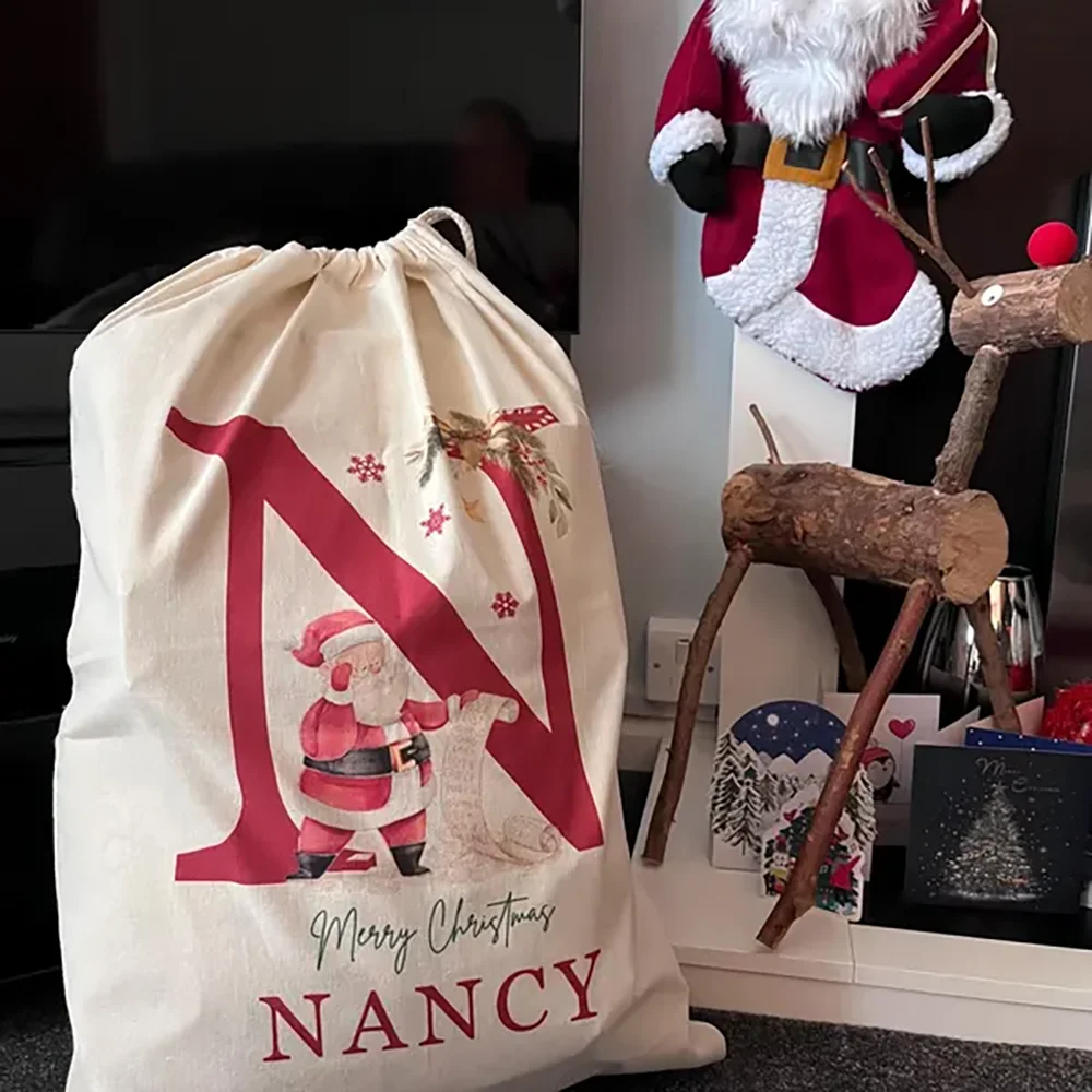 

Personalised Large Santa Claus Filling Bag Christmas Party Idea Gift Winter Holiday Home Atmosphere Accessory New Year Adornment