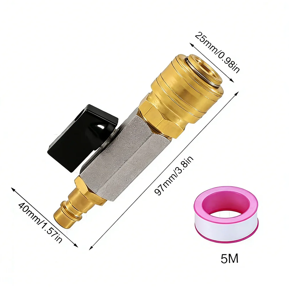1/4 Inch Compressed Air Shut Off Valve with Precision Machined Metal Components for Consistent Air Flow Control