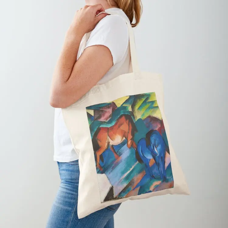 

Red and Blue Horse by Franz Marc Tote Bag shopping bag ecological bags Shopper Fabric bag