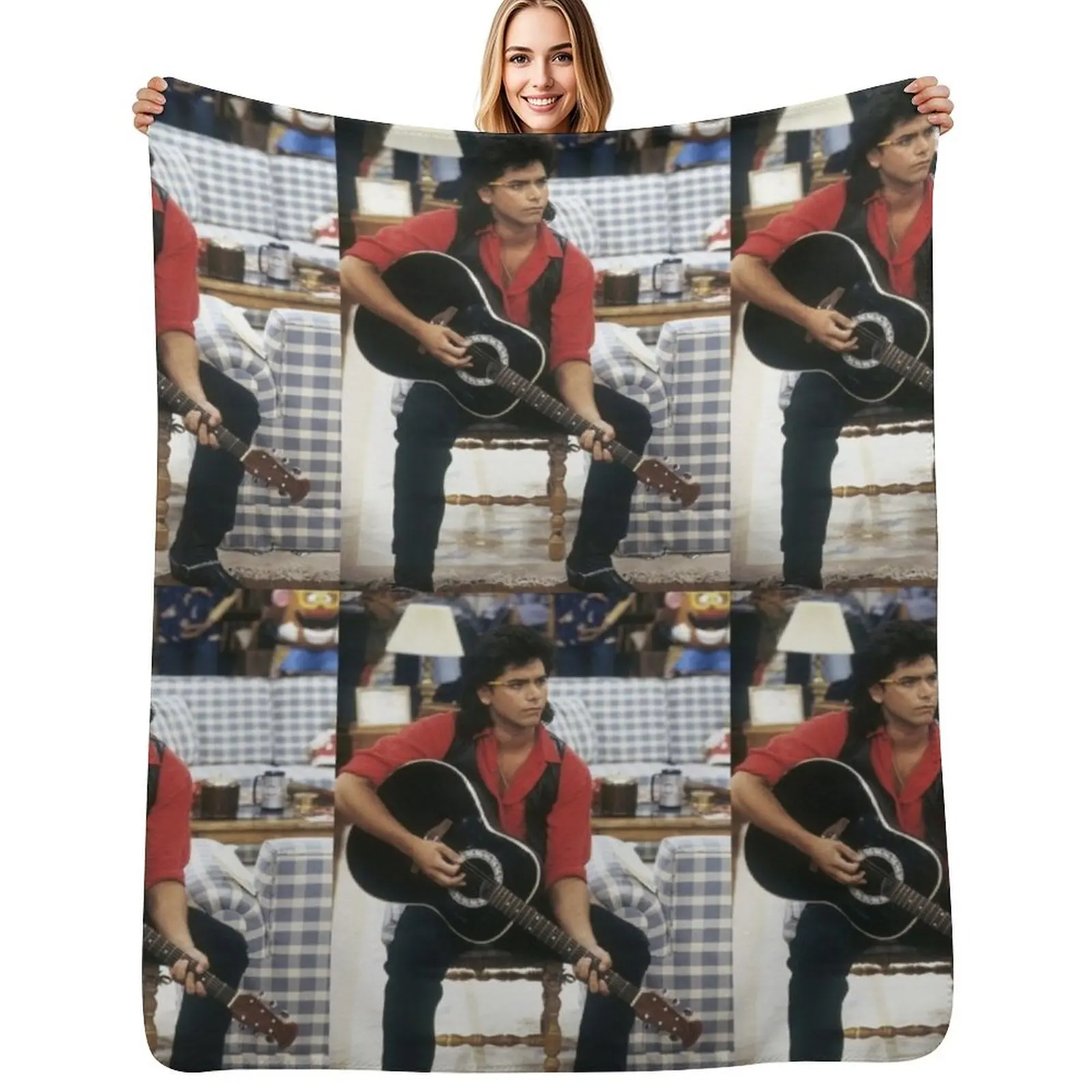 

Uncle Jesse and his Guitar Throw Blanket Cute decorative Personalized Gift Polar Blankets