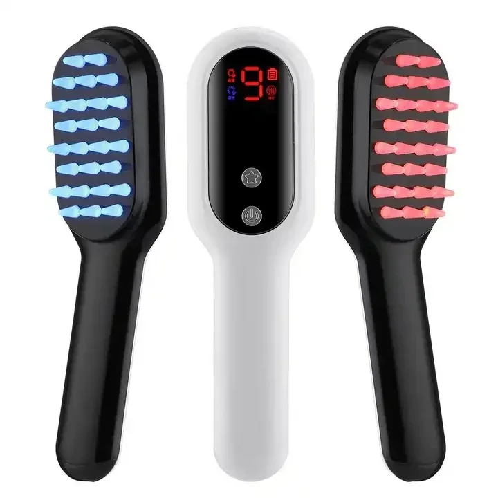 Red Blue Light Massage Scalp Magnetic Therapy Electric Laser Hair Growth Comb/household head meridian massage device / 2025 hots