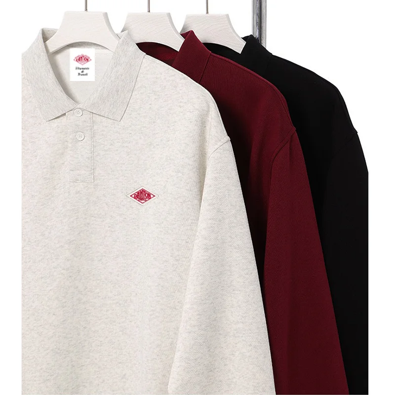 

Осень-зима, толстовки высокого качества, хлопковые брендовые повседневные толстовки с вышивкой логотипа, мужские спортивные костюмы-поло с длинными рукавами, топы