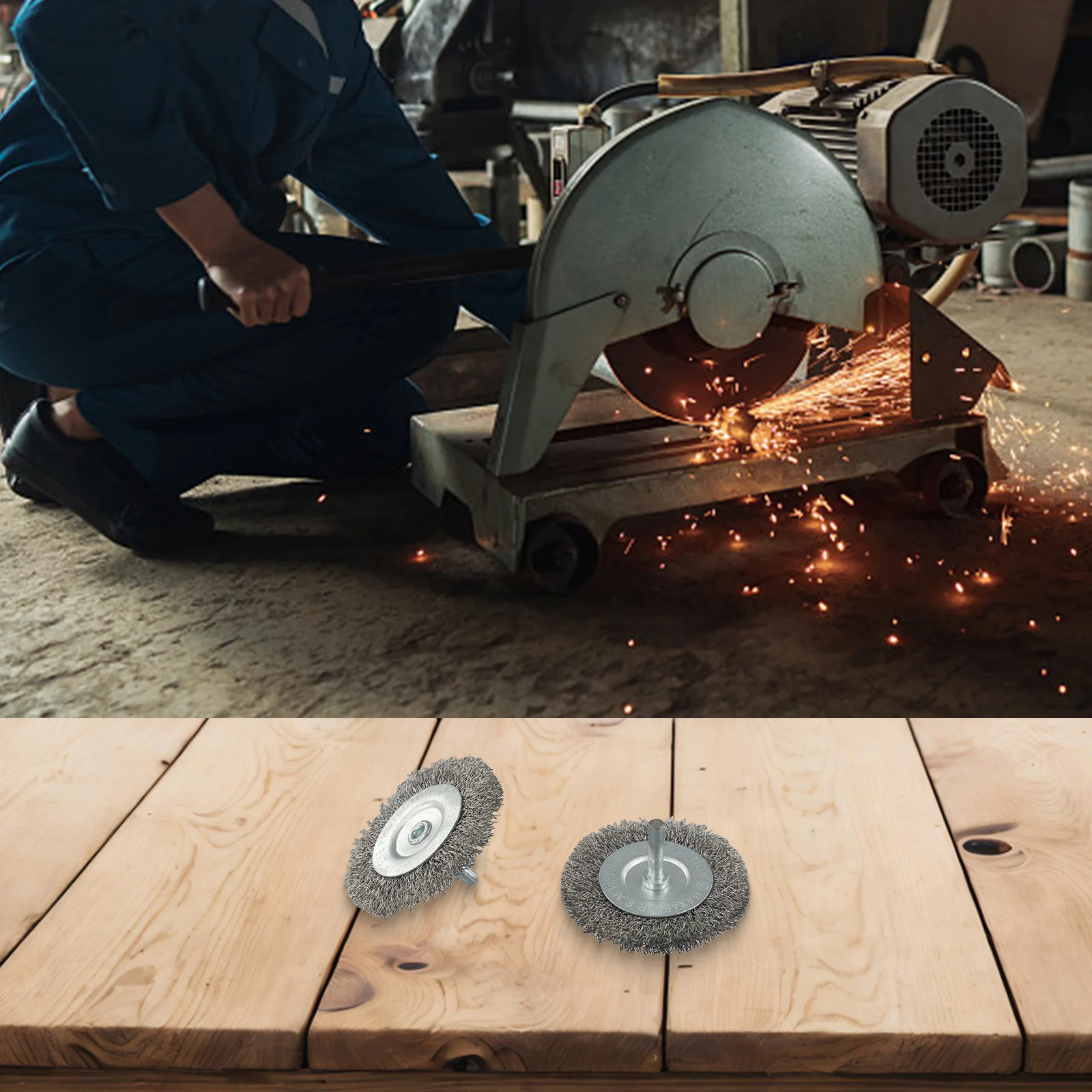 

Набор из 5 проволочных щеток-насадок для дрели, 3 дюйма, с проволокой из углеродистой стали 0,3 мм для удаления ржавчины, краски, пыли и заусенцев