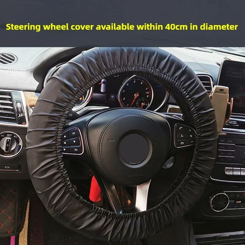 غطاء مقعد السيارة للمقاعد الأمامية والخلفية أغطية غبار مضادة للماء لمقعد صندوق السيارة لعجلة القيادة #4