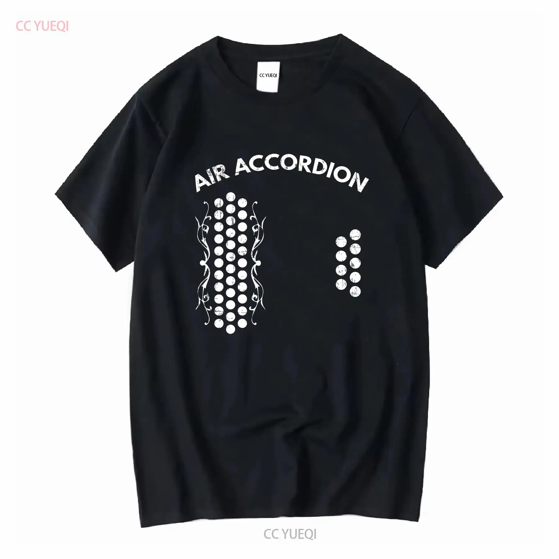 Air Accordion Music Instrument Musician T Shirt vintage Washed Stylish Soft Slightly homme Top For Everyday Wear Casual