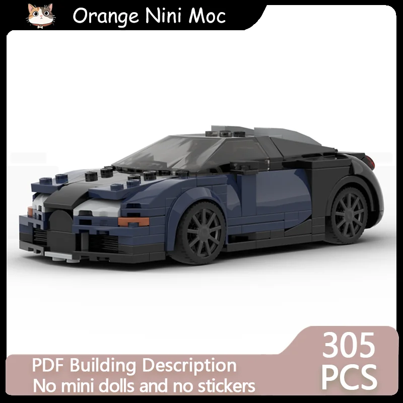 

City Car Speed Racing Model MOC Building Brick Super Road SportsCar Modular Technology Gifts Holiday Assemble Children Toys Suit