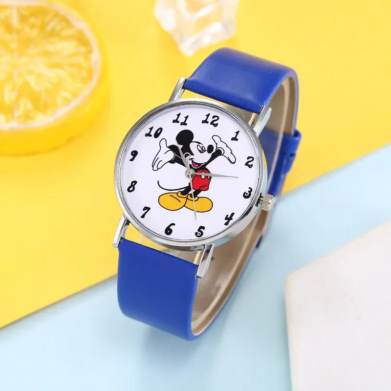 New Cartoon Mickey Children Watches Cute Quartz Watch for Kids Girl Boys Birthday Gift Kids Watch Clock Black Blue White Pink