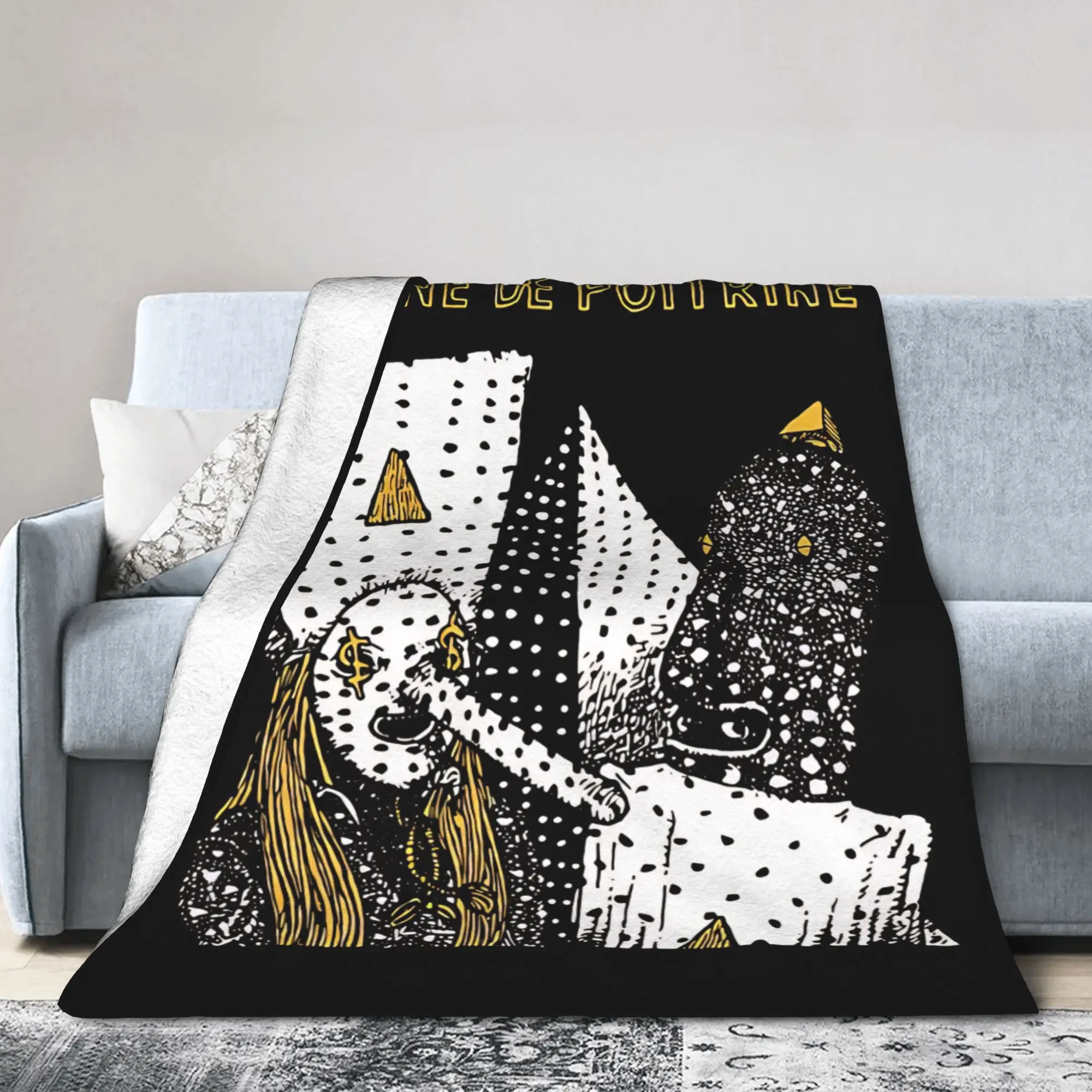 Angine De Poitrine Metal Music Band Blanket  Flannel Throw Blankets Bedding Couch Printed Soft Warm Bedspreads,