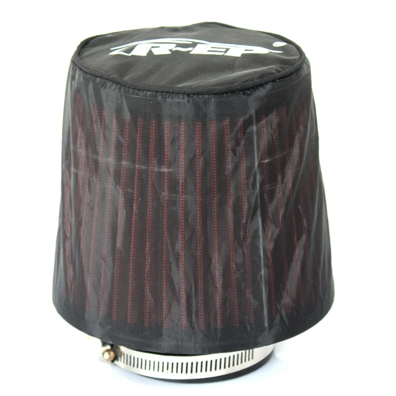 Universal Air Filter Protective Cover Waterproof Oilproof Dustproof For High Flow Air Intake Filters Black