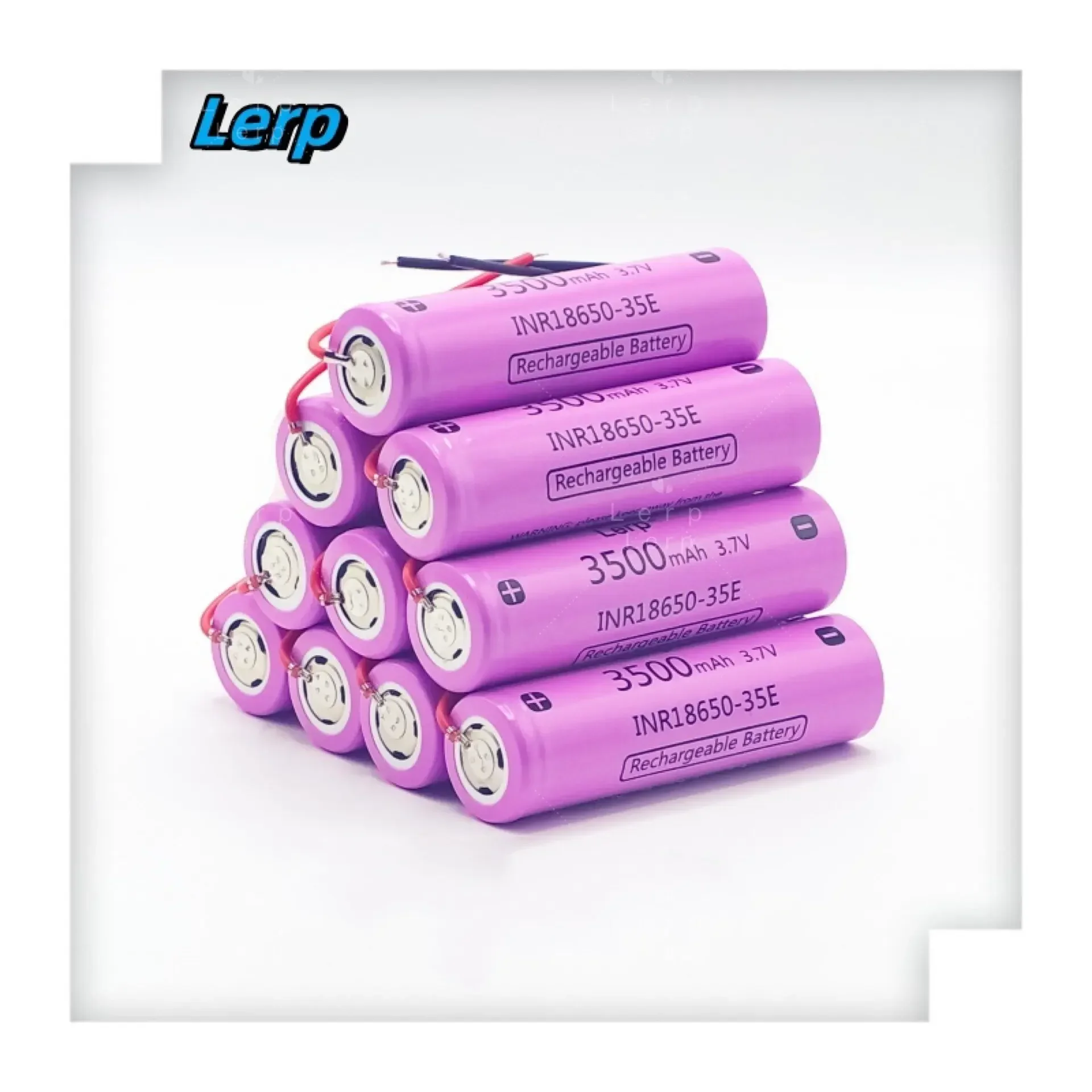 Rechargeable 18650 35E Lithium Ion Battery 3.7V 3500mAh High Power Discharge 20A High Current +wire