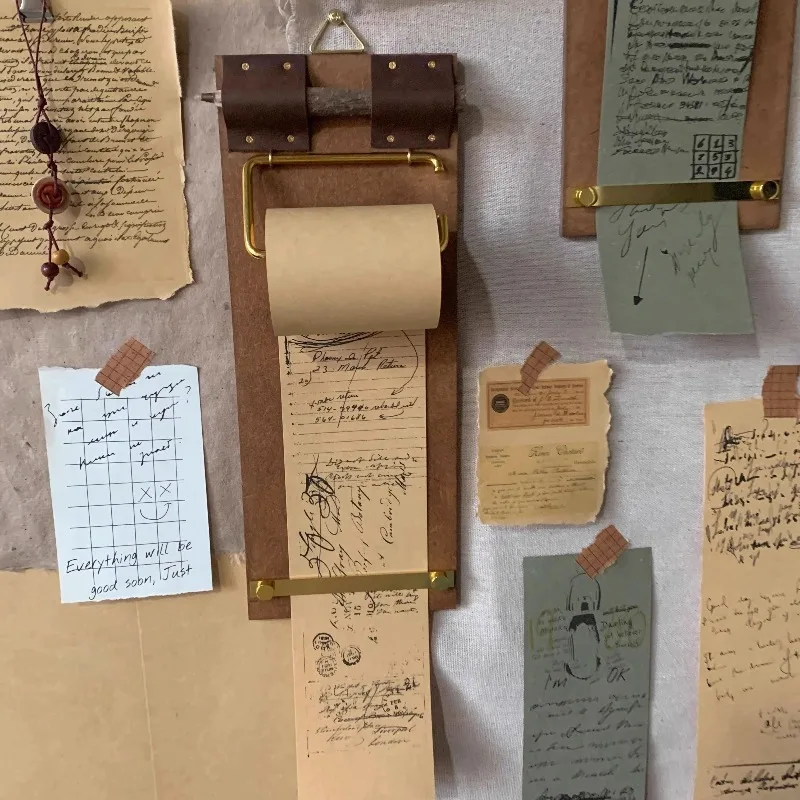 

Буфер обмена в винтажном стиле с отрывным блокнотом, ретро-скреп для офисных принадлежностей, ресторана, кафе, настенный декор, держатель для бумаги