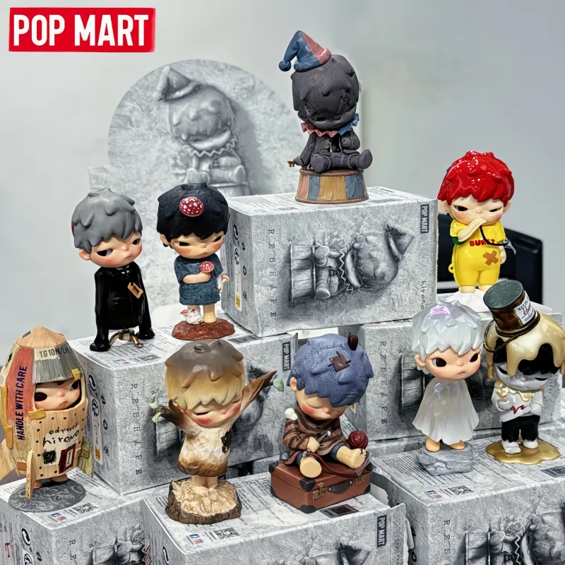 POP MART – boîte mystère de la série Hirono Reshape, Collection de figurines d'action en PVC, modèle d'ornement de bureau, poupée, jouet, cadeaux