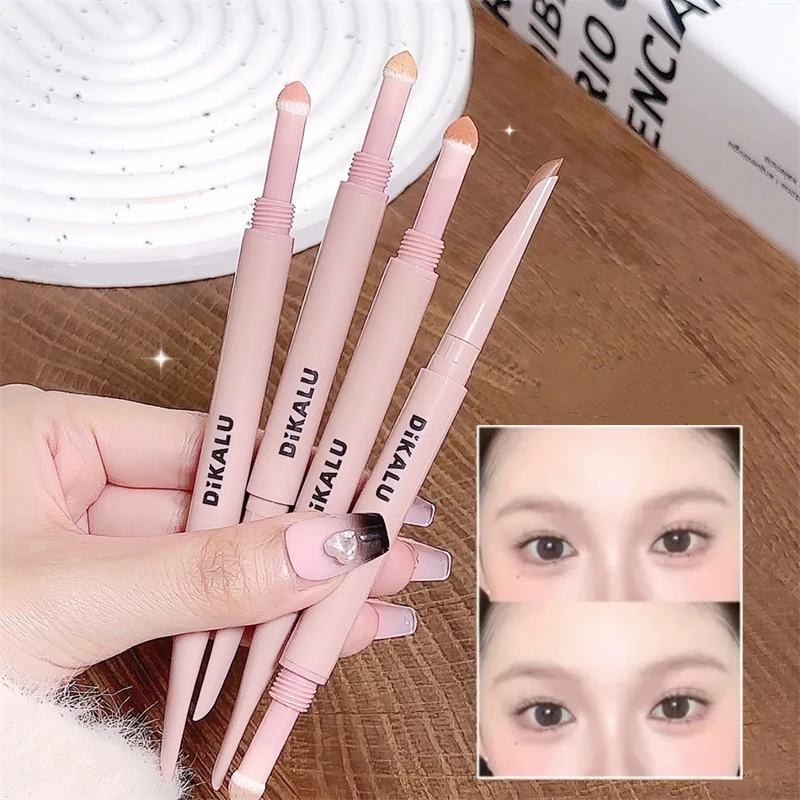 ダブルエンド横たわるカイコアイライナーペンシルダイヤモンドグリッターマットペン長期持続美白クリームシャドウハイライターメイクアップ