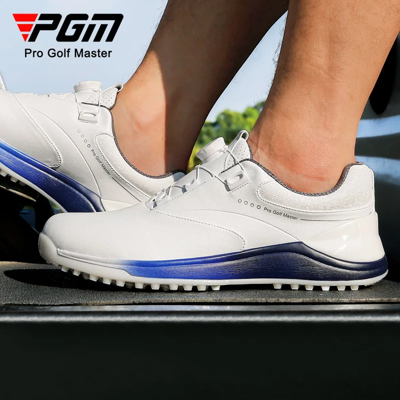 

PGM Men's Golf Sport Shoes Casual Sneakers Quick Lacing Microfiber Waterproof Anti-Slip XZ324