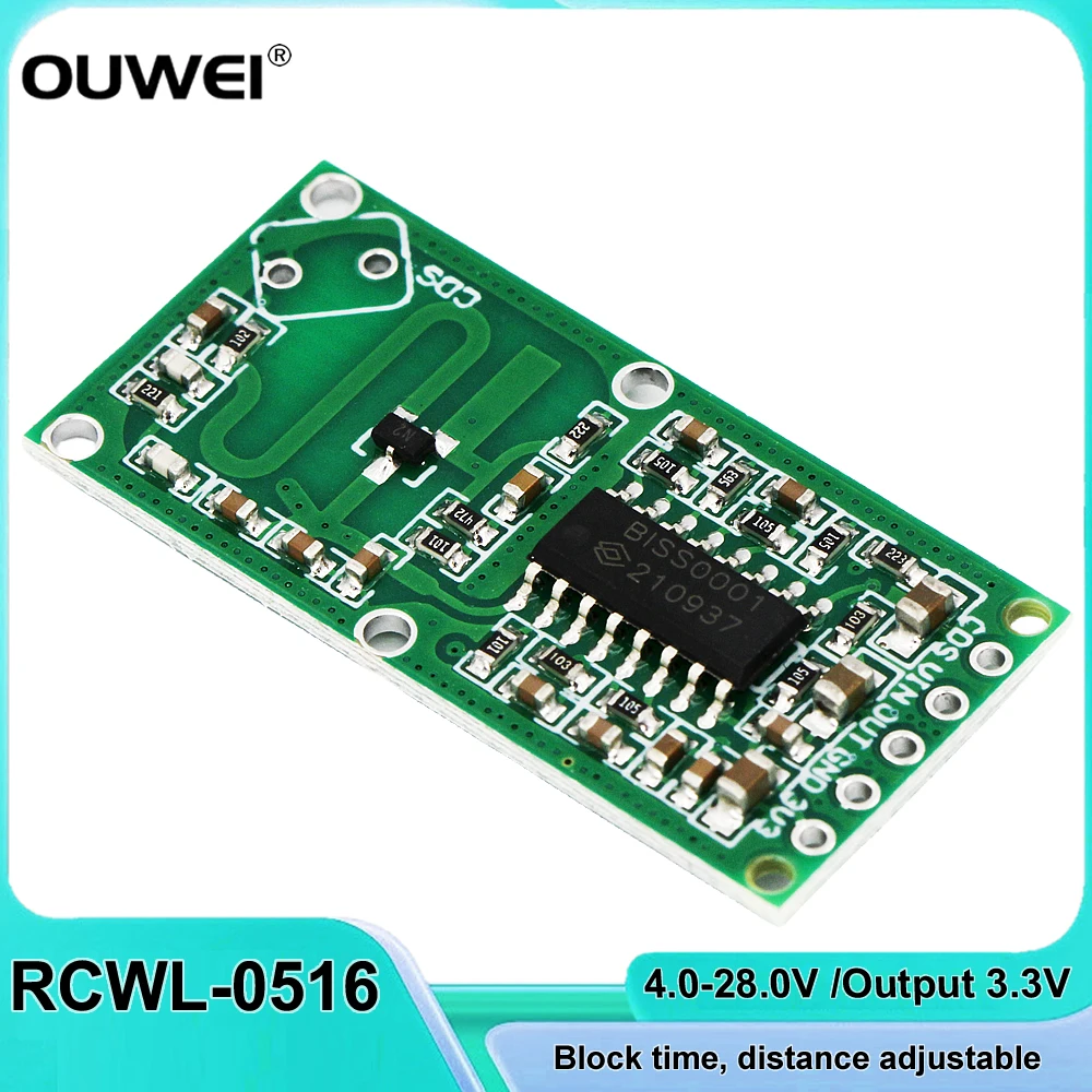 Microwave Radar Motion Sensor Switch Module RCWL-0516 Human Body Induction Switch Module Intelligent Sensor Detector for Arduino