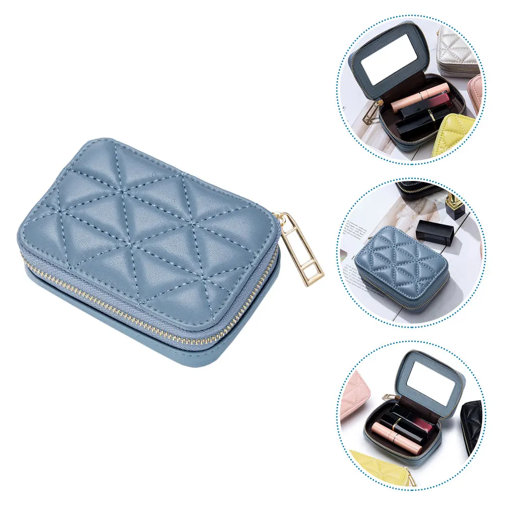 Travel Makeup Bag Small Lipstick Holder Portable Pouch High Grade Material Comfortable Surface Daily Use Outdoor Office