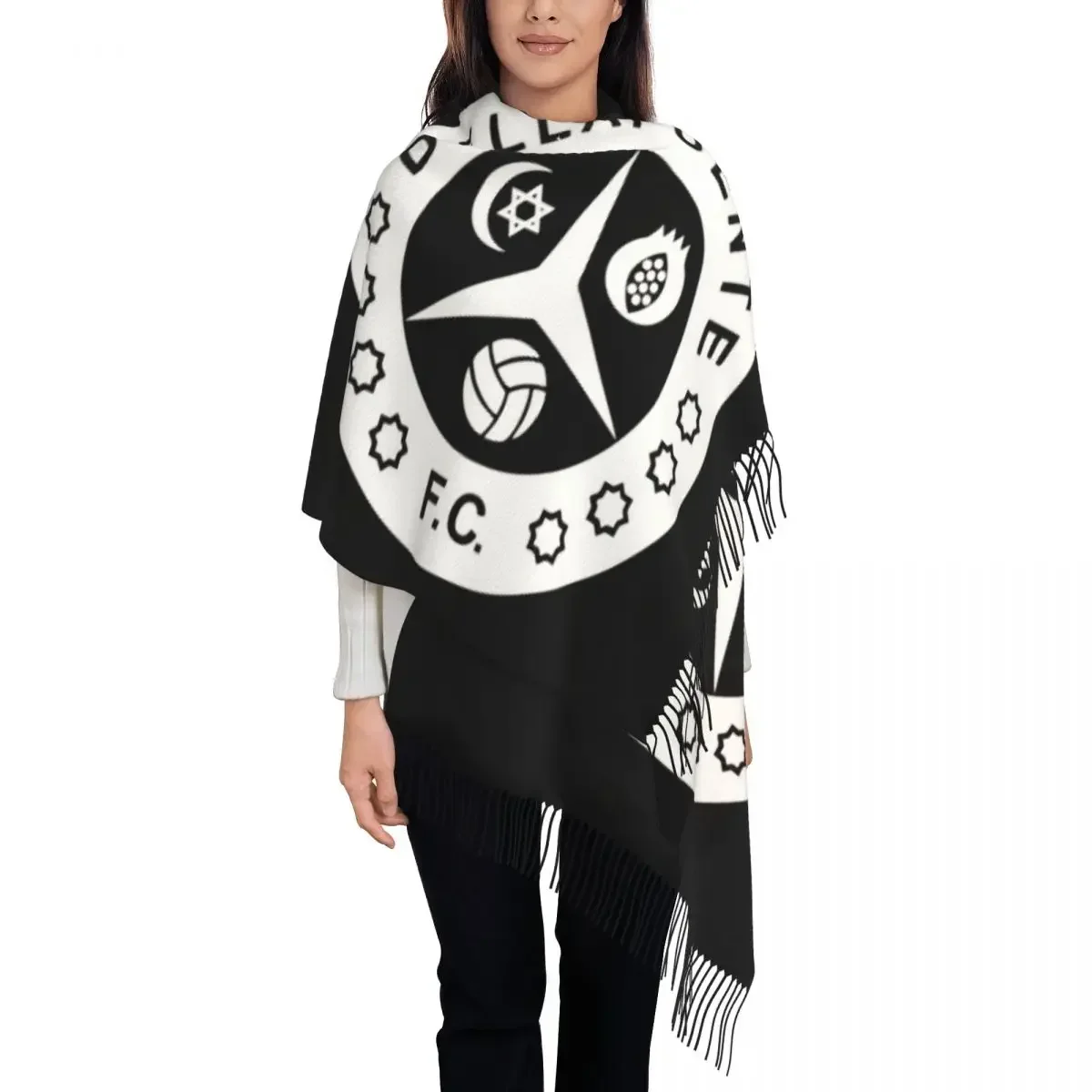 

Шарф Dellafuente с принтом на заказ, раперский испанский шарф в стиле рок для мужчин и женщин, теплый, зимний, Осенний