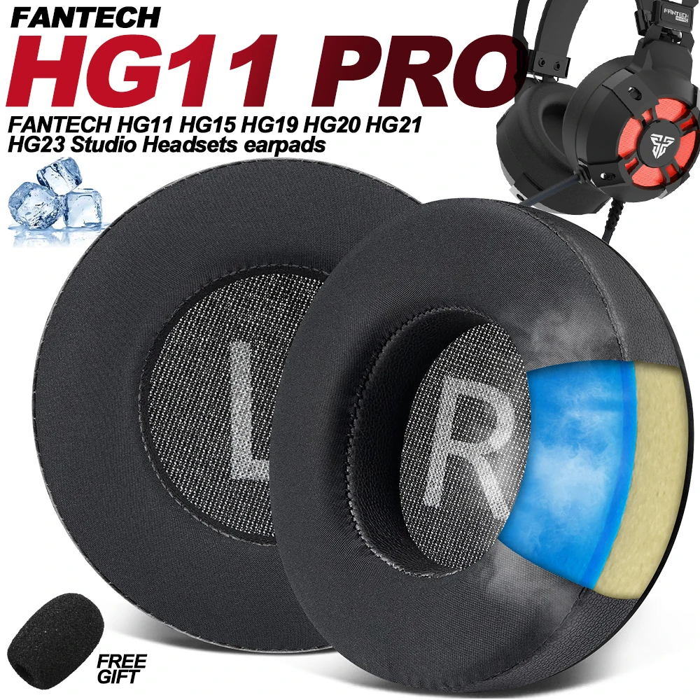 Earphone Pads for FANTECH HG11 HG15 HG19 HG20 HG21 HG23 PRO Replacement Earpads Mesh Cloth Memory Covers Sponge Soft Protein