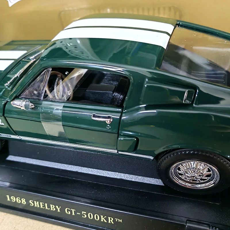 Diecast Alloy 1/18 Scale Ford 1968 SHELBY GT-500KR Cars Model Adult Toys Classics Gifts Collection Ornaments Static Display