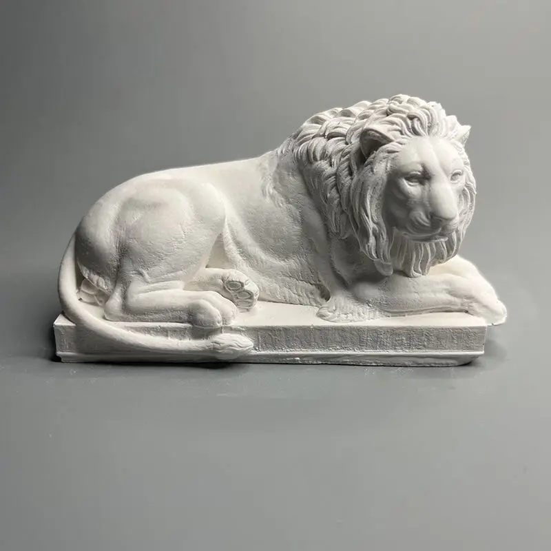 Plaster Aroma Diffuser Lion Statue Nordic Home Decor Micro Ornament for Living Room Shelf Gift