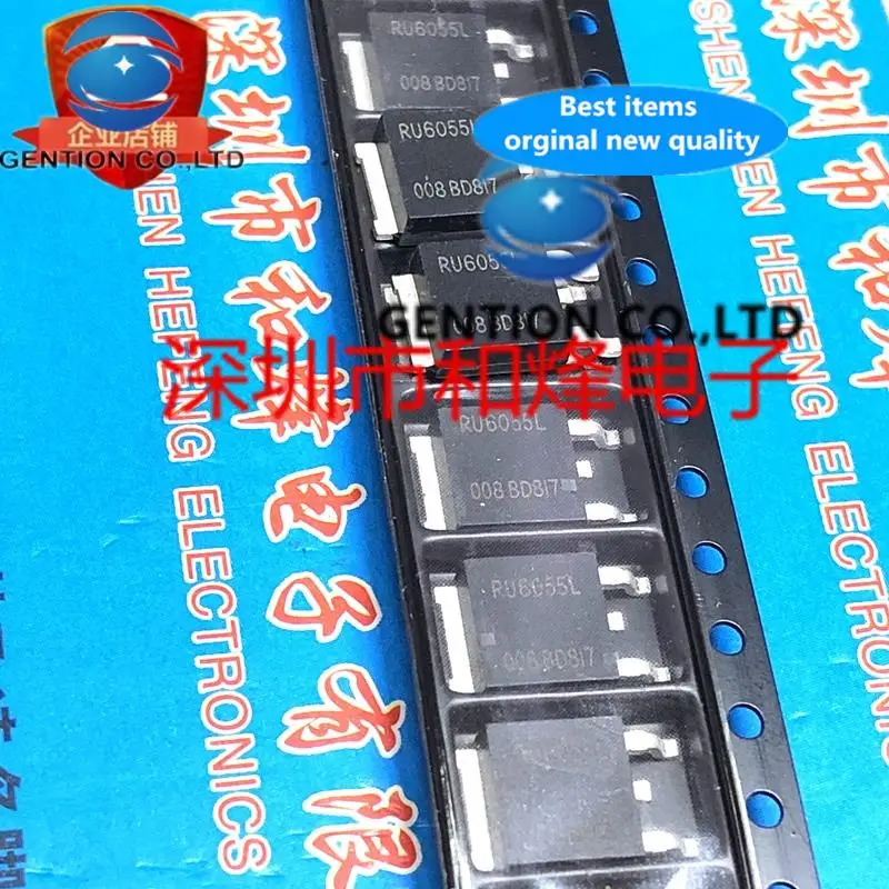 

10 шт. RU6055L TO-252 60 В 60 А в наличии 100% новые и оригинальные