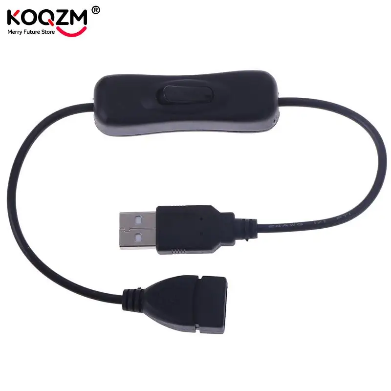 1Pc USB 2.0 A Male to A Female Extension Extender Cable With Switch ON/OFF Cable