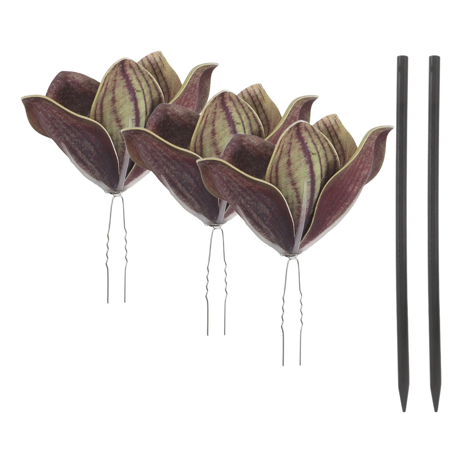 

5Pcs Bridal Hair Flowers Elegant Lily Orchid Floral Hairpin Set Lightweight Vintage Wedding Hair Accessories for Women