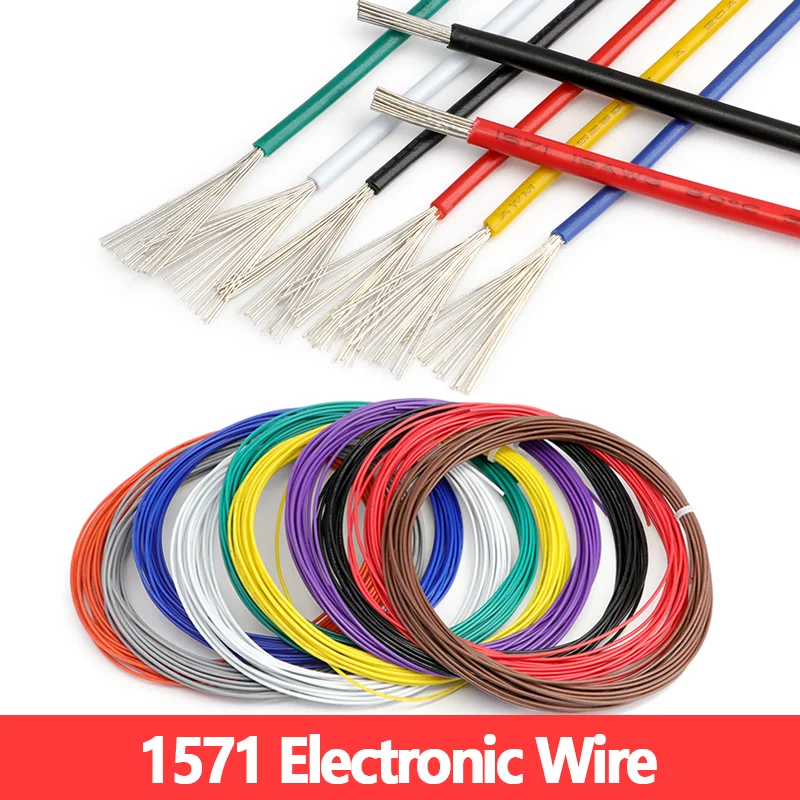 5/10M 1571 Electronic Hookup Wire 32-16AWG Eco-Friendly PVC Insulated Tinned Copper Flexible Stranded LED Cable Cord Electrical