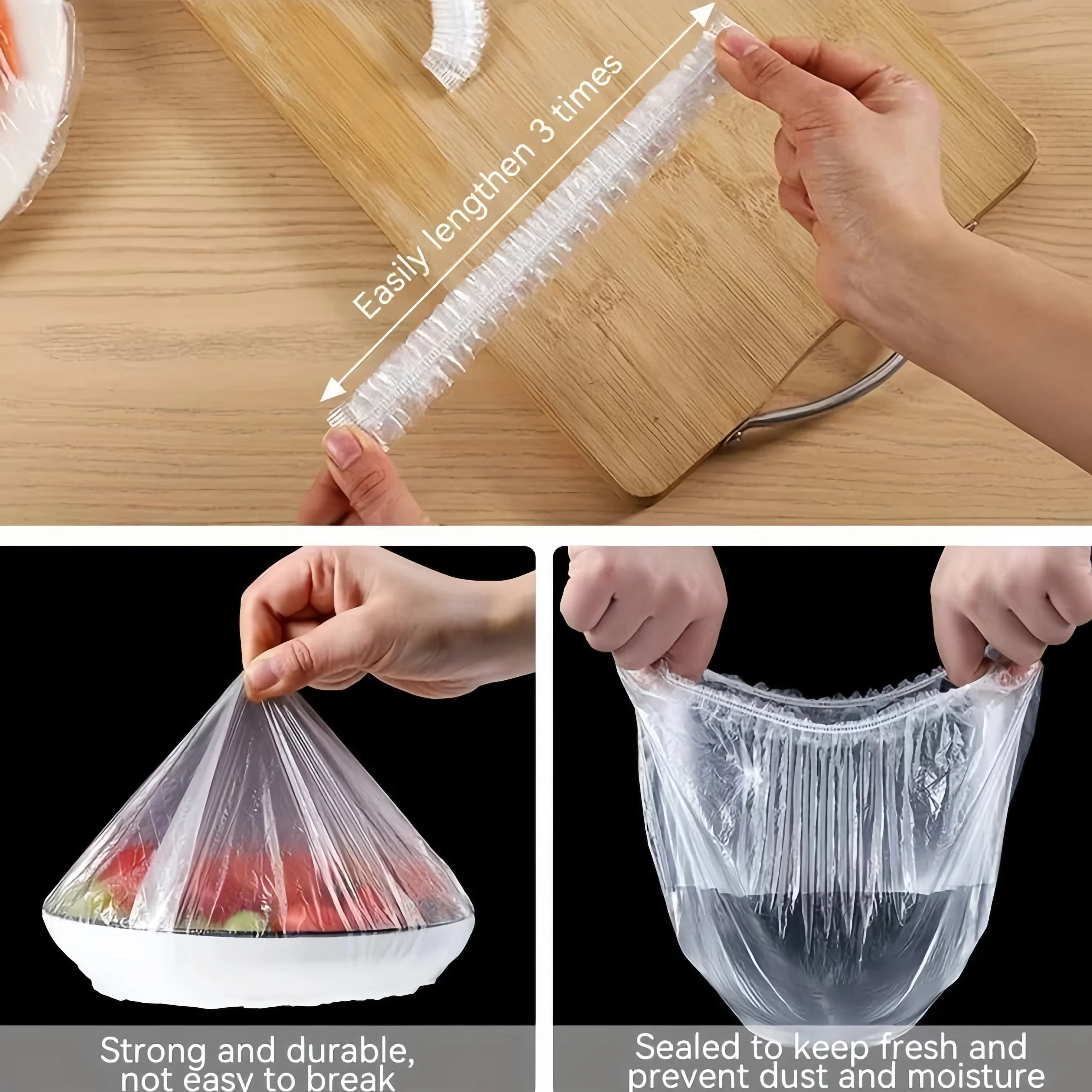 Disposable Food Cling Film Preservation Hood For Bowl Elastic Plate Small Appliance Air Fryer Coffee Maker Thickening Covers gallery 5