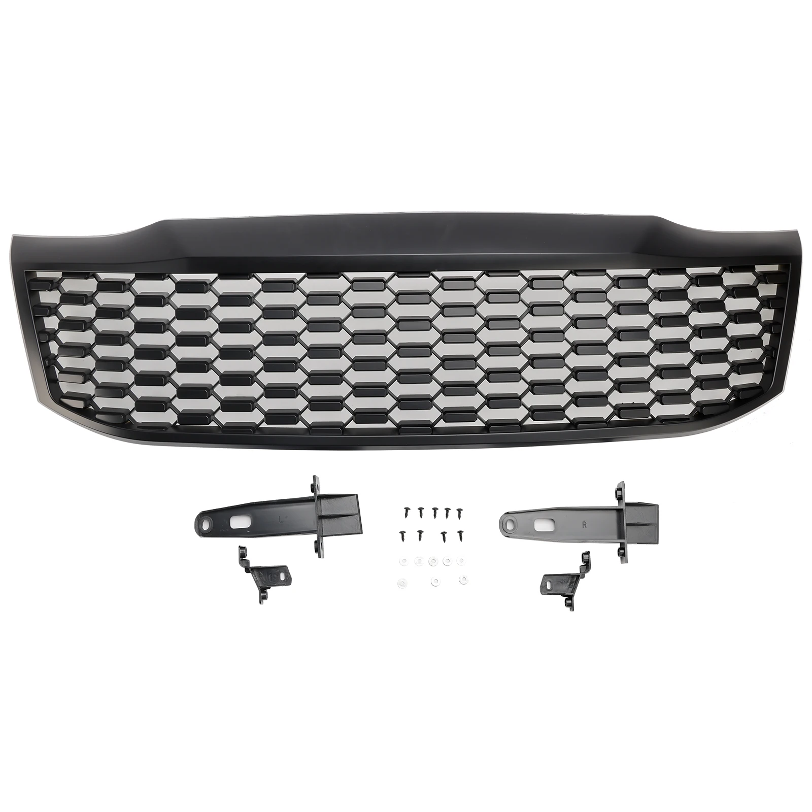 Matt Black Front Bumper Grill Grille For Toyota Hilux Vigo MK7 2012-2014