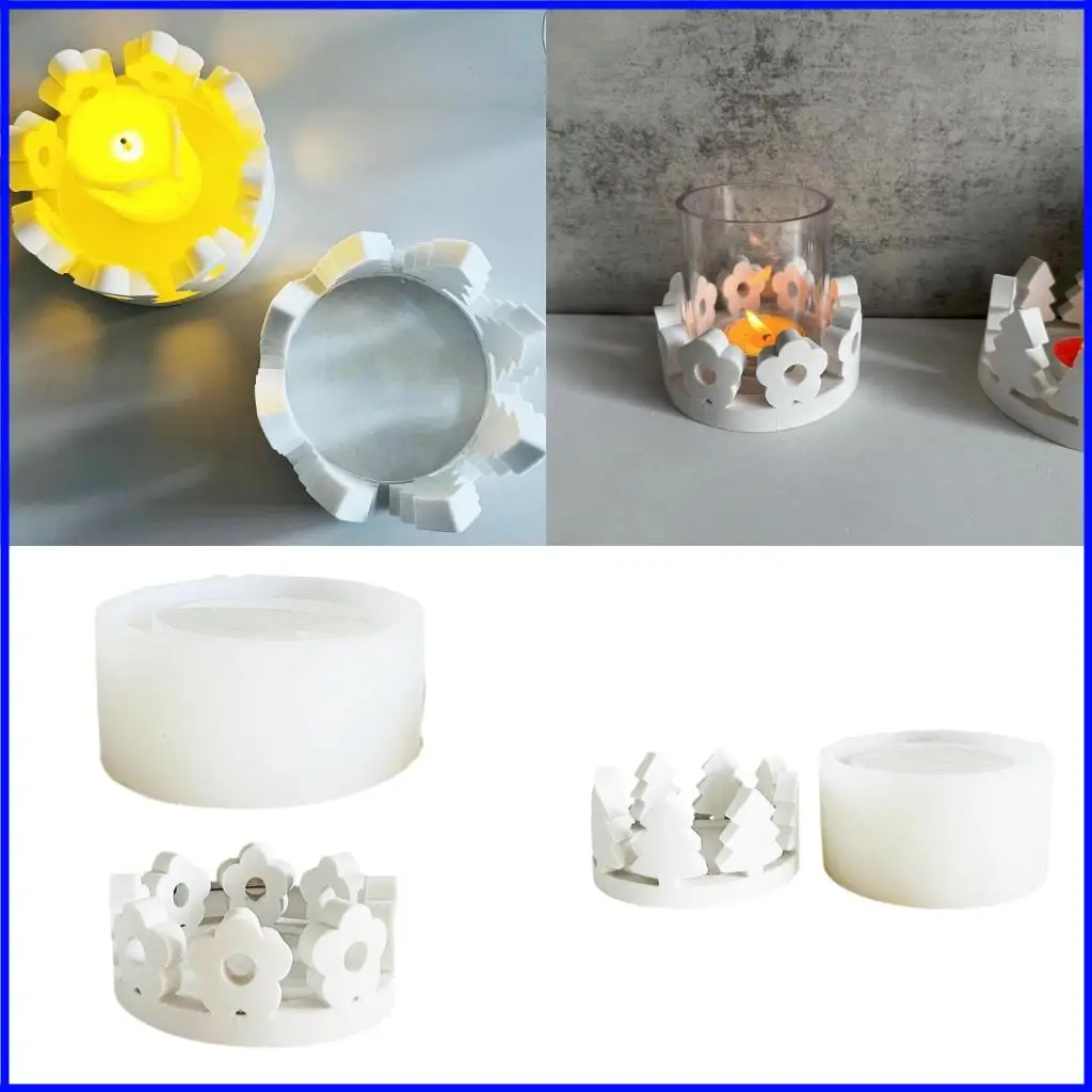 

Creative Christmas Tree Circular Light Base Silicone Mould for Candle Holder